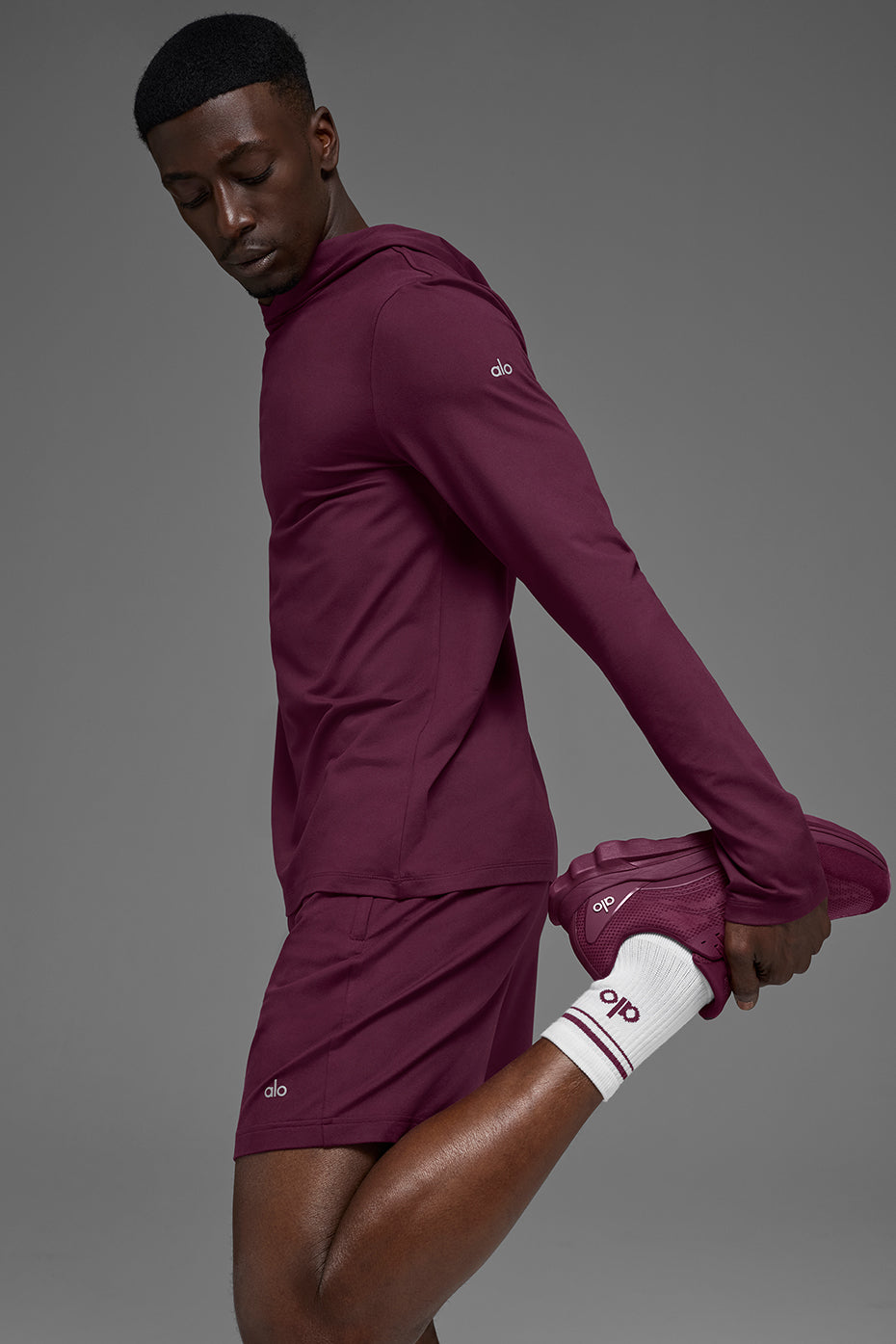Conquer Reform Long Sleeve With Hood - Burgundy--3