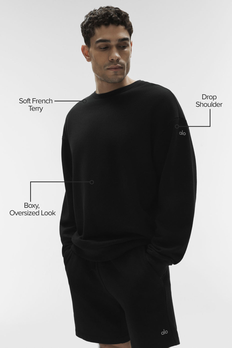 Chill Crew Neck Pullover - Black--1