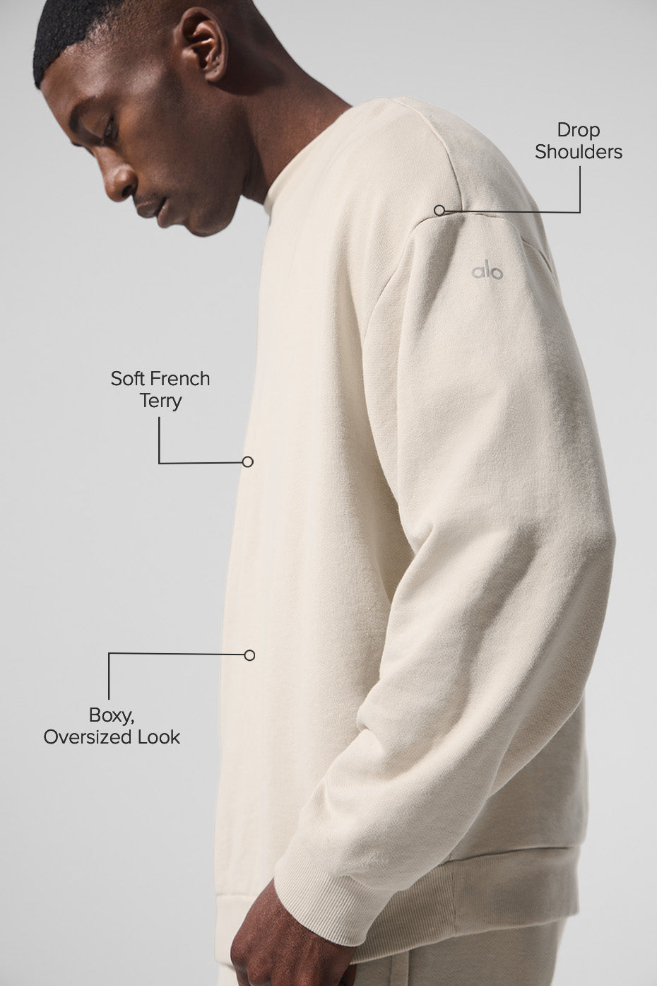 Chill Crew Neck Pullover - Bone--1