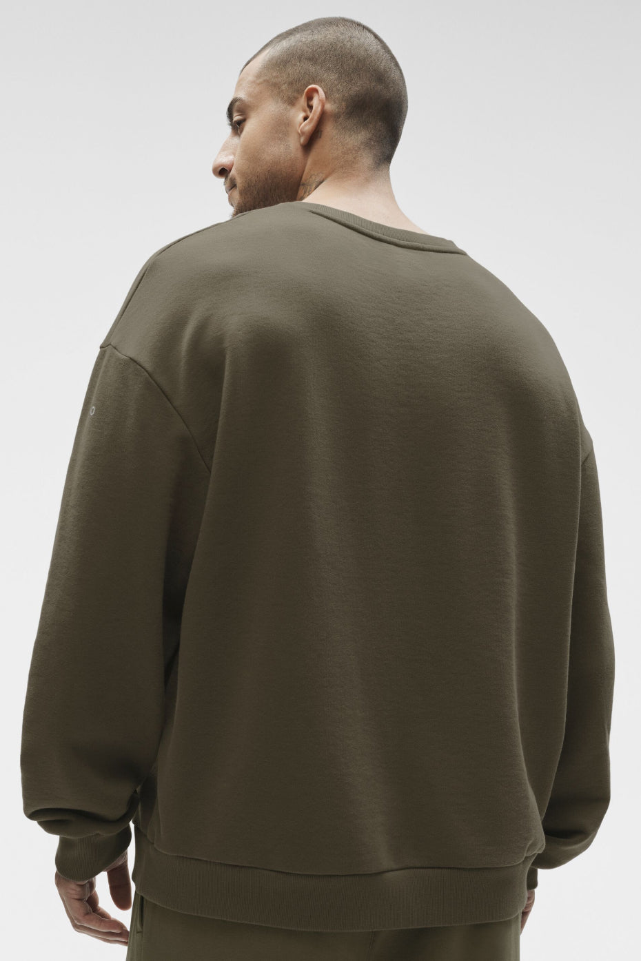 Chill Crew Neck Pullover - Olive Tree--1