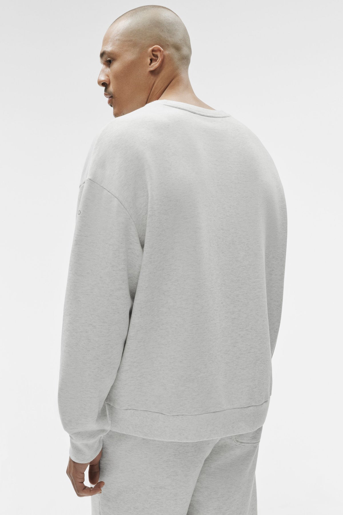 Chill Crew Neck Pullover - White Heather--1