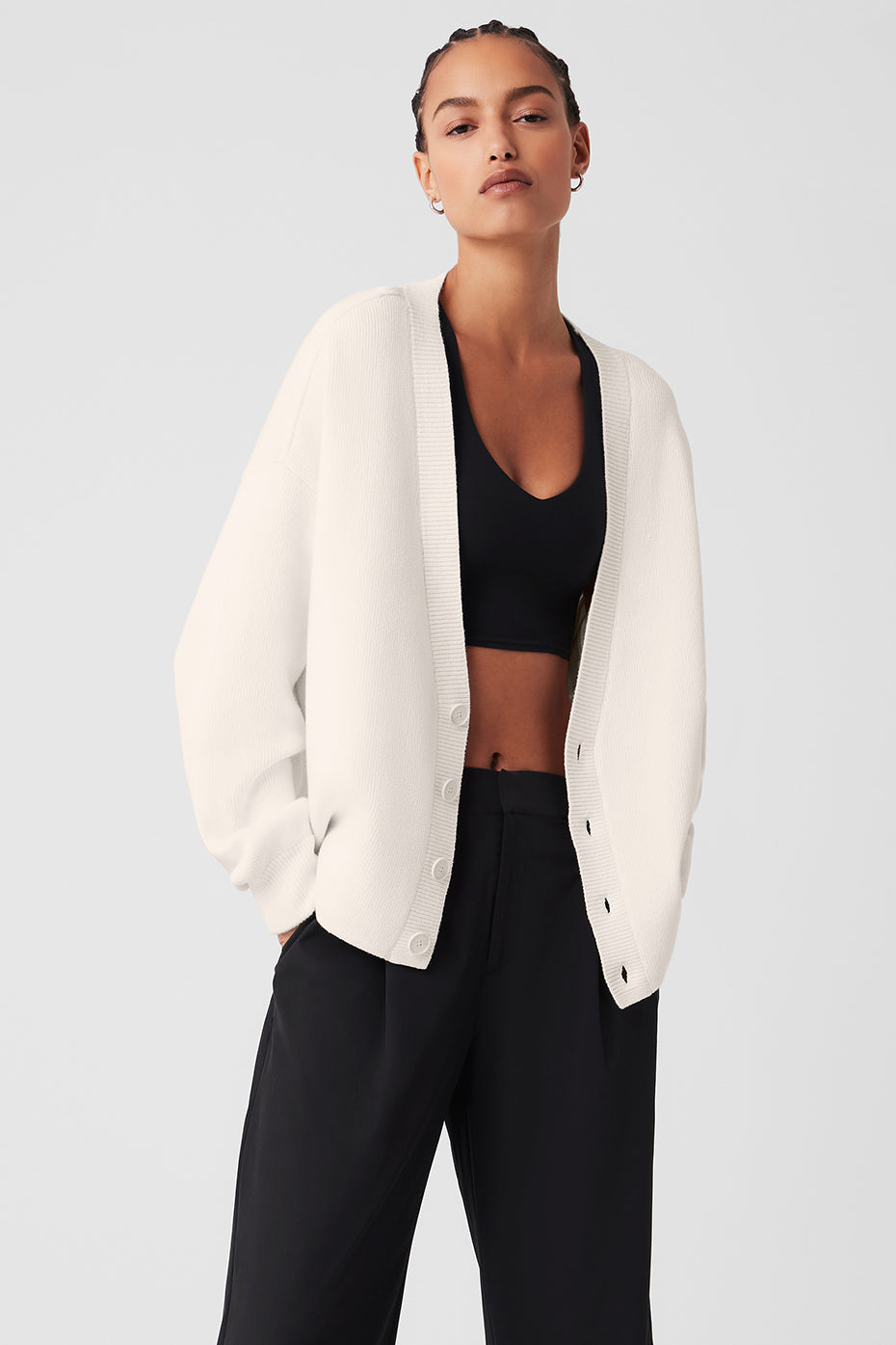 Scholar Cardigan Sweater - Ivory--0