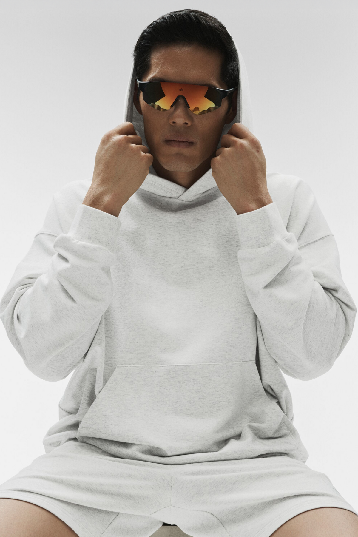 Double Take Hoodie - White Heather--2