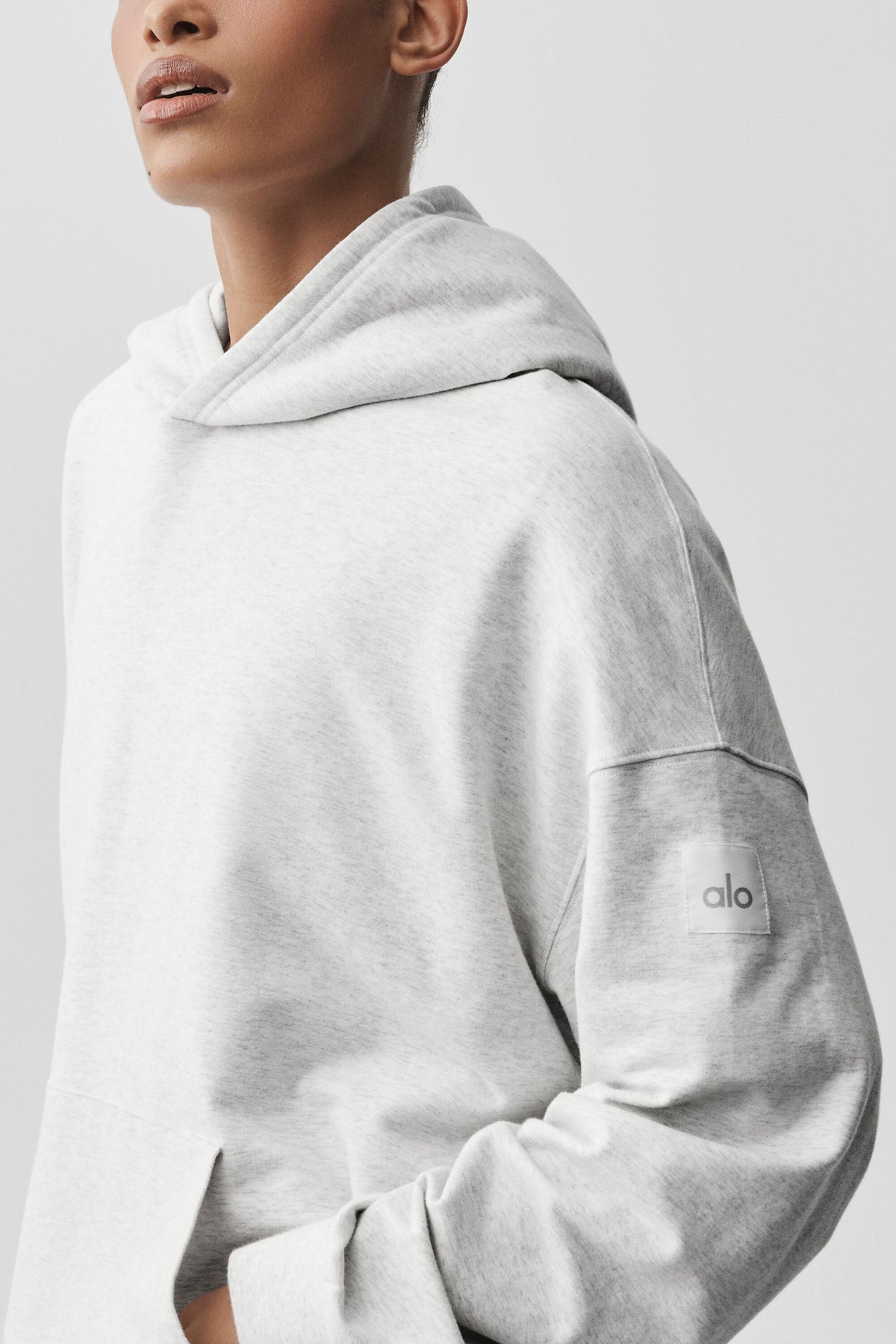 Double Take Hoodie - White Heather--1