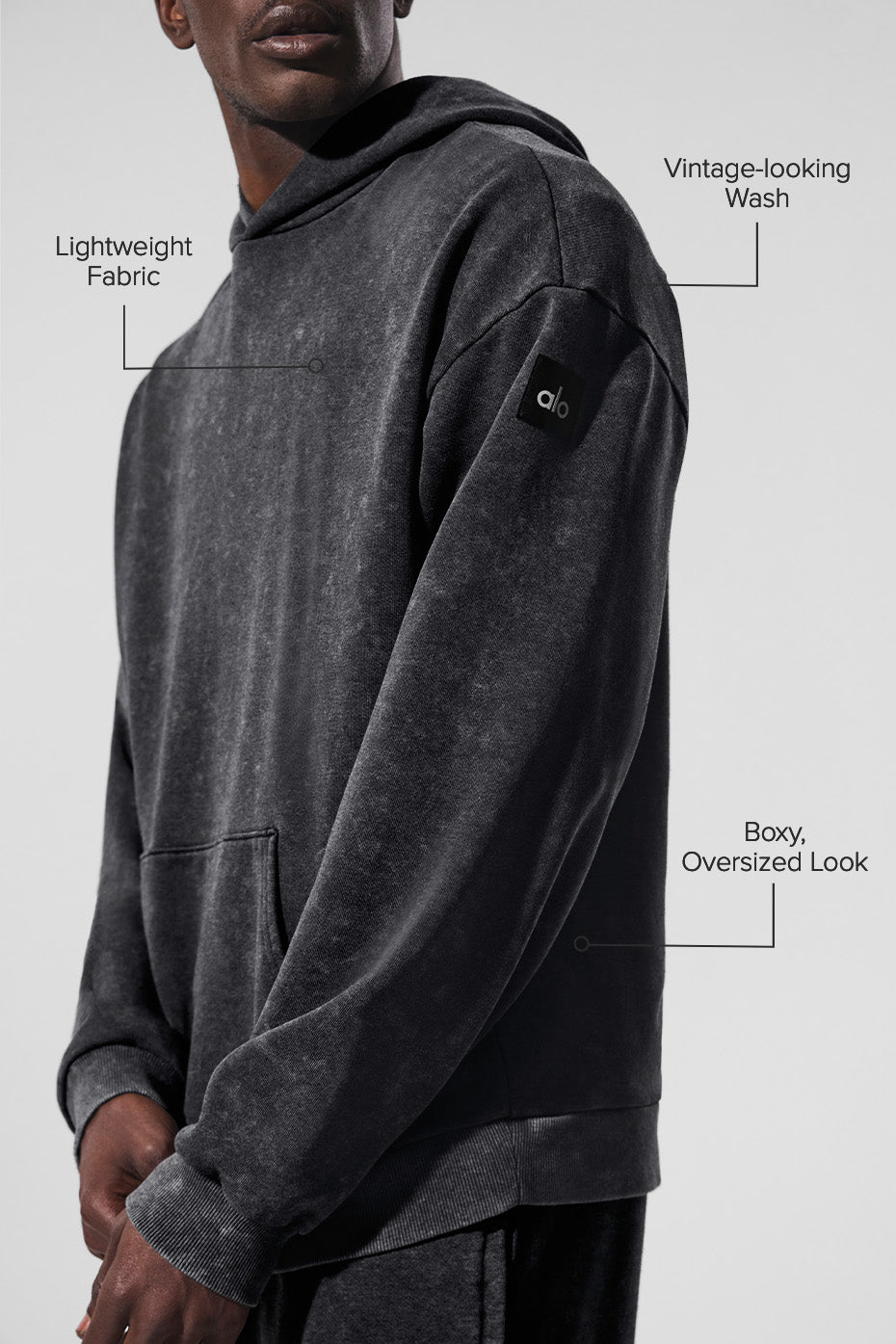 Chill Vintage Wash Hoodie - Black Wash--1