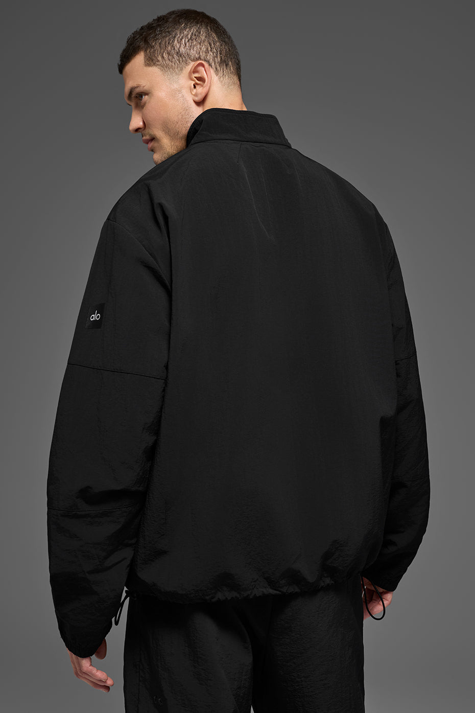 Light Weight Takeaway Track Pullover - Black--2