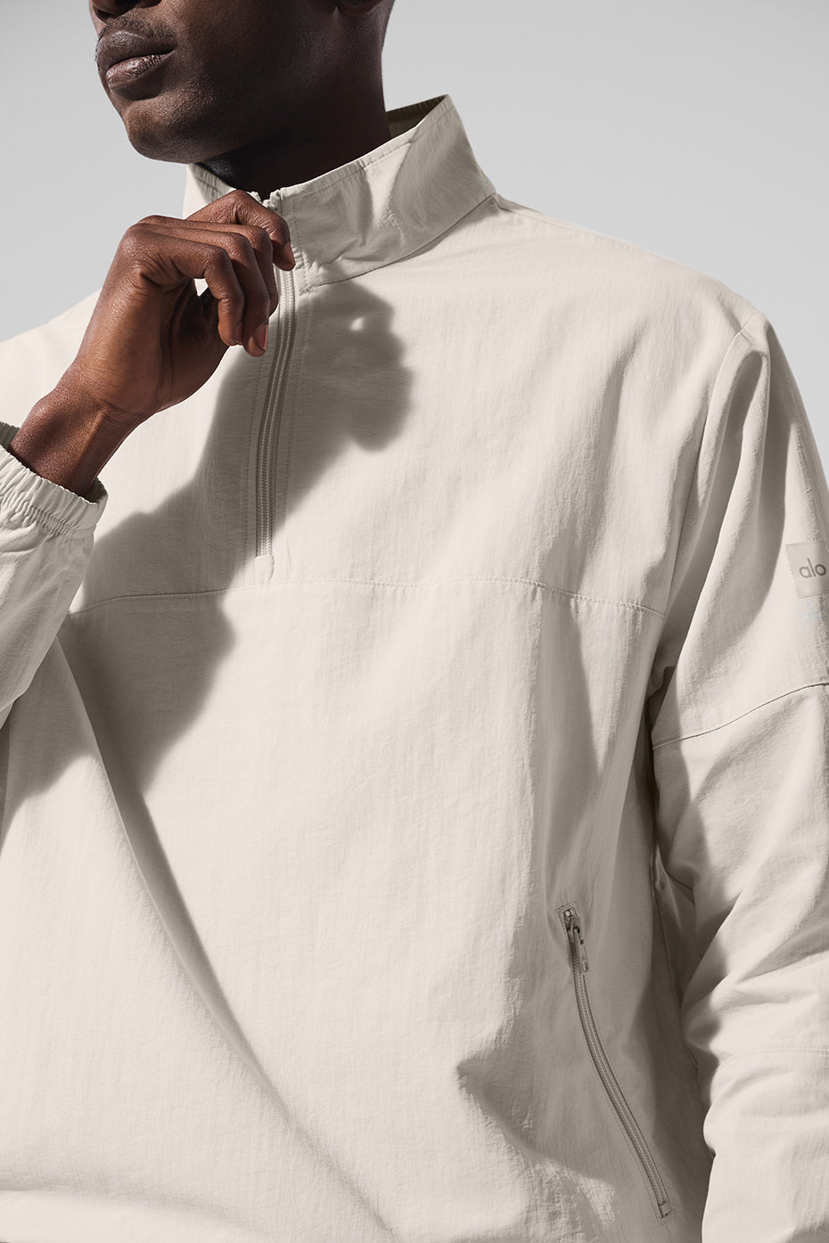 Light Weight Takeaway Track Pullover - Bone--3
