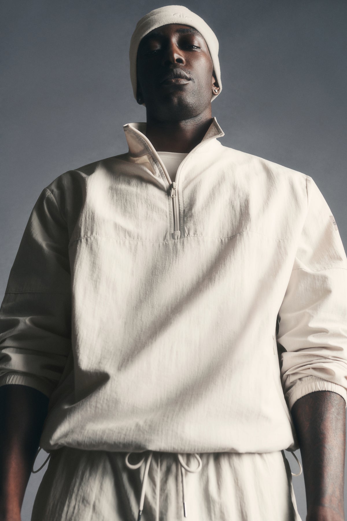 Light Weight Takeaway Track Pullover - Bone--0