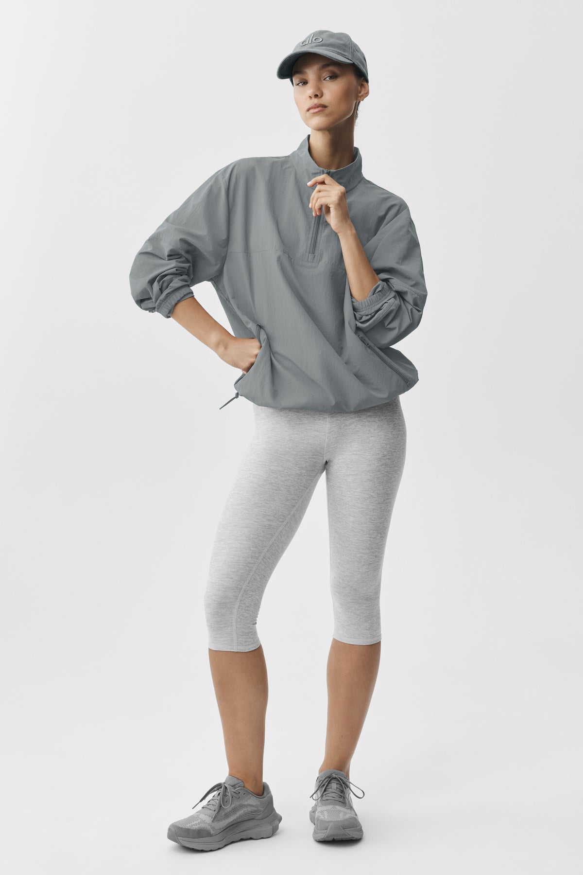 Light Weight Takeaway Track Pullover - Monument--3