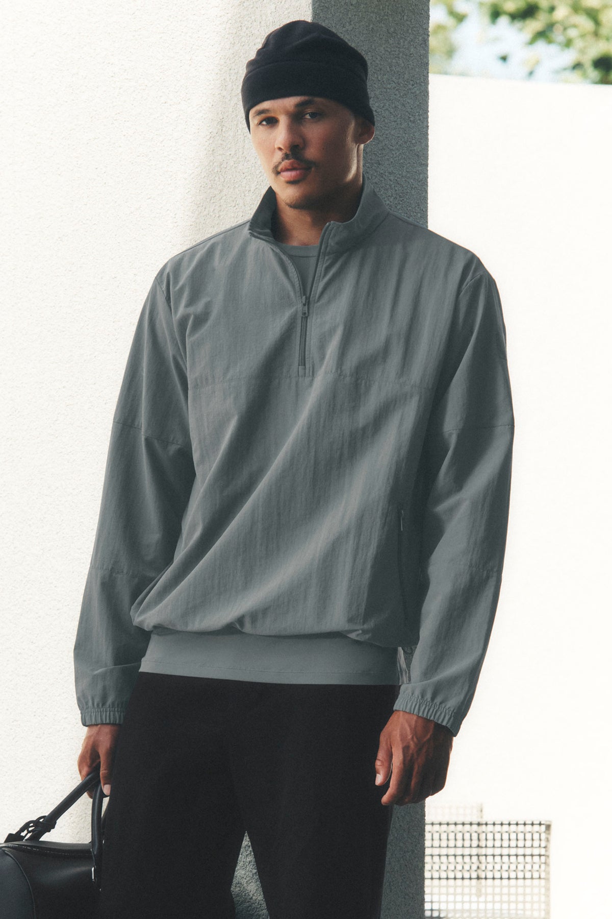 Light Weight Takeaway Track Pullover - Monument--0