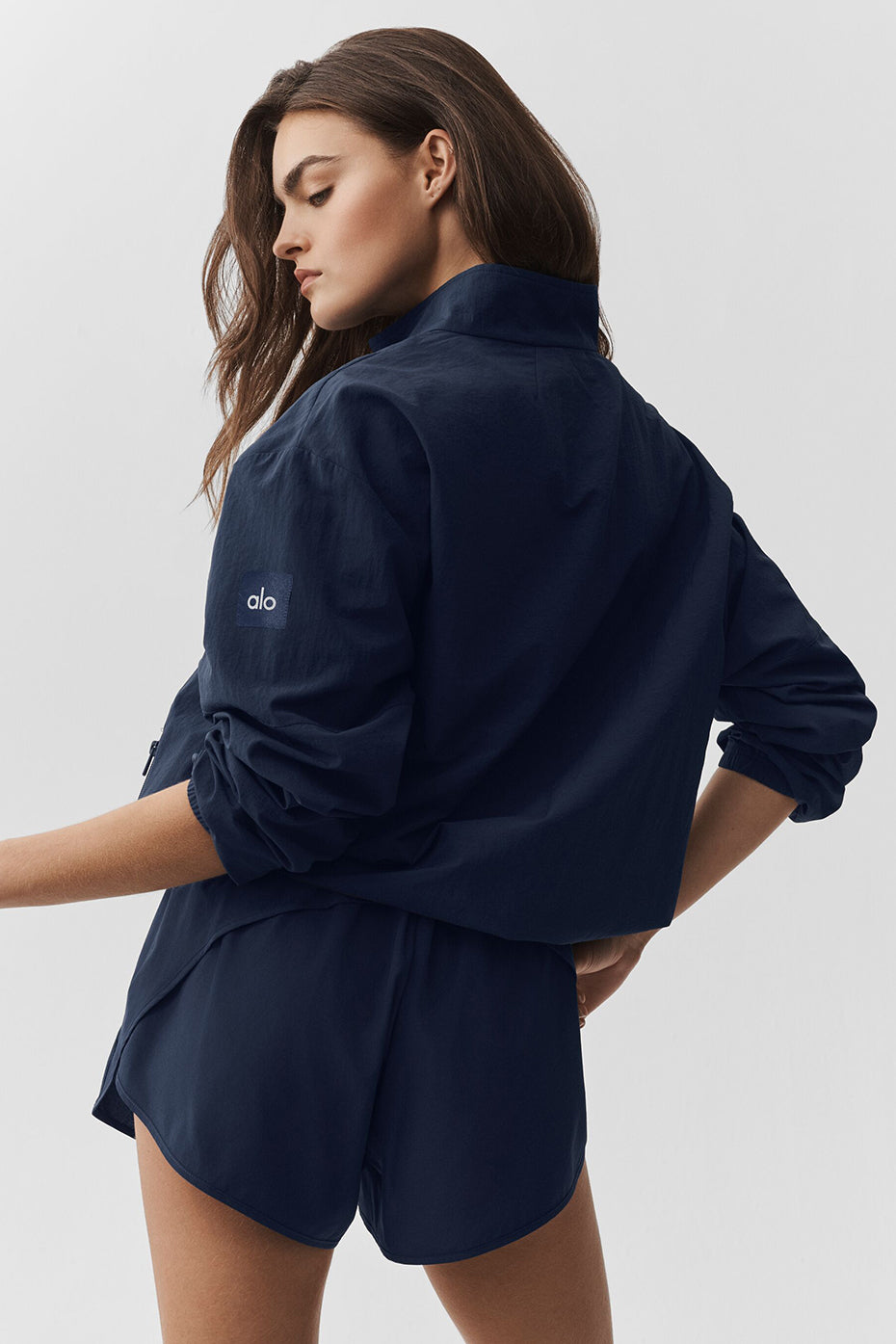Light Weight Takeaway Track Pullover - Navy--2