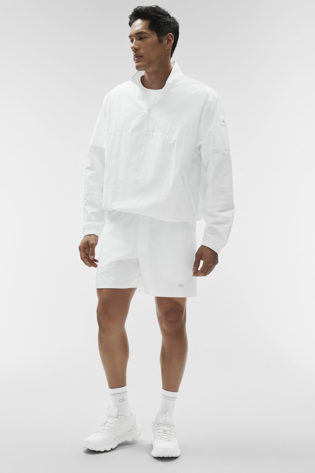 Light Weight Takeaway Track Pullover - White--5