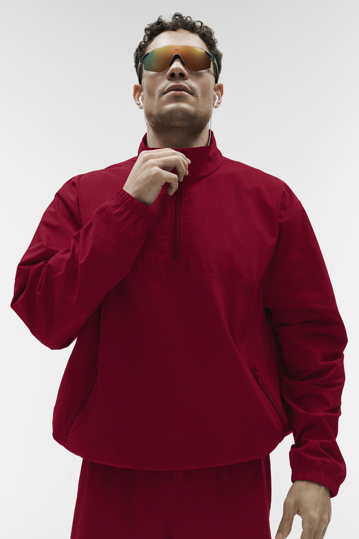 Light Weight Takeaway Track Pullover - Garnet--0