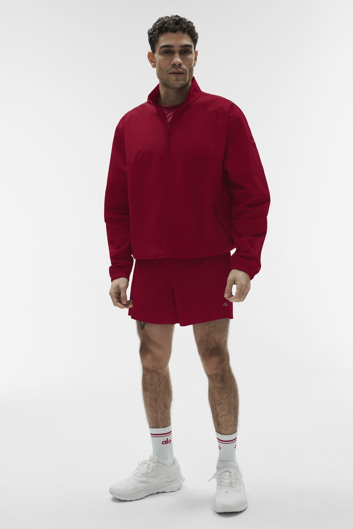 Light Weight Takeaway Track Pullover - Garnet--4