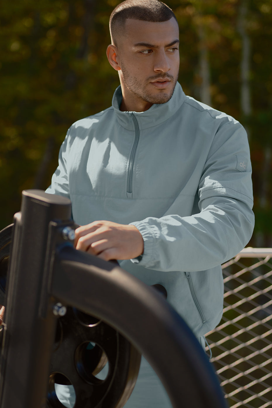 Light Weight Takeaway Track Pullover - Desert Sage--0