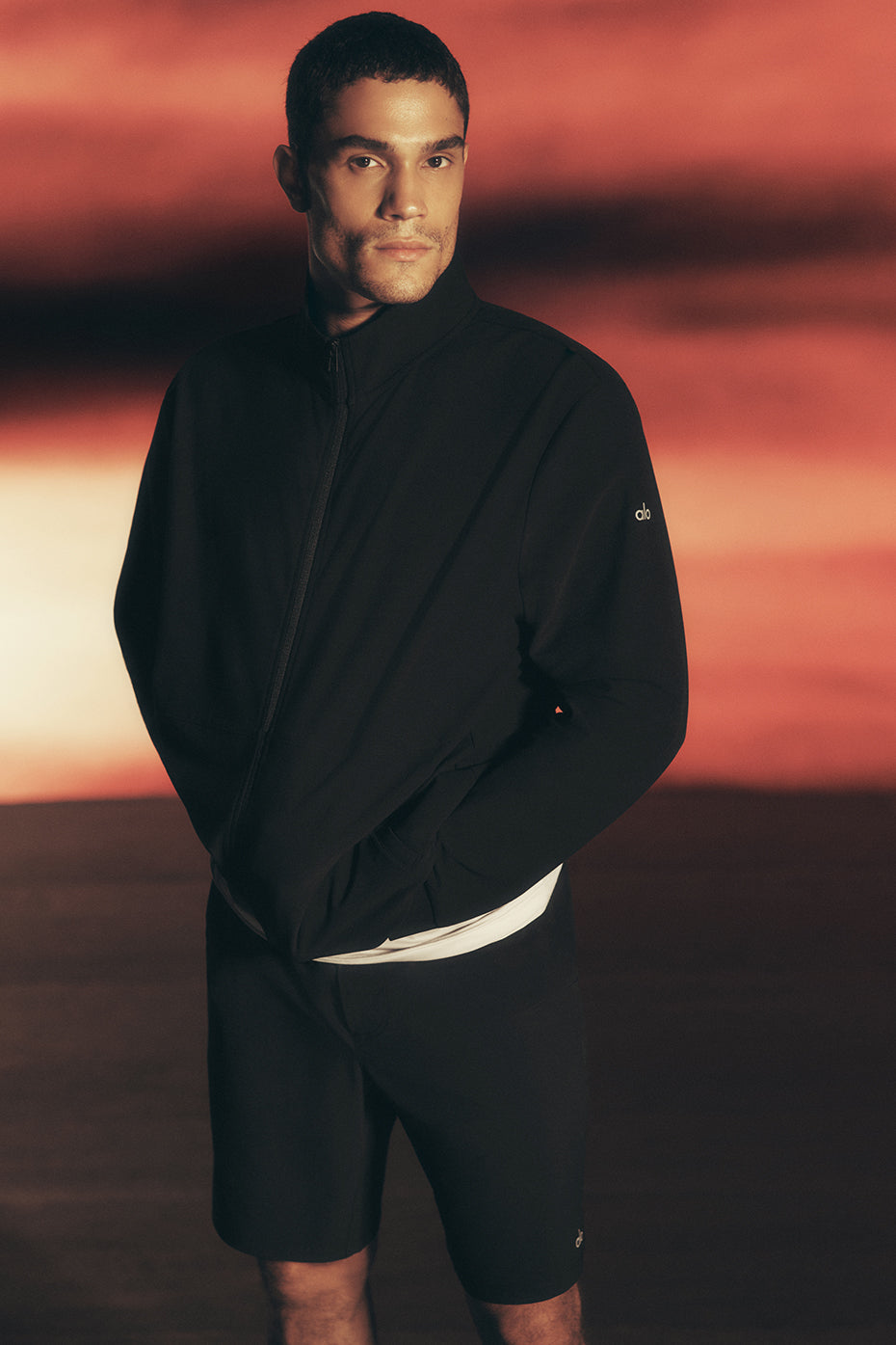 Conquer Max Mock Neck Full Zip - Black--0