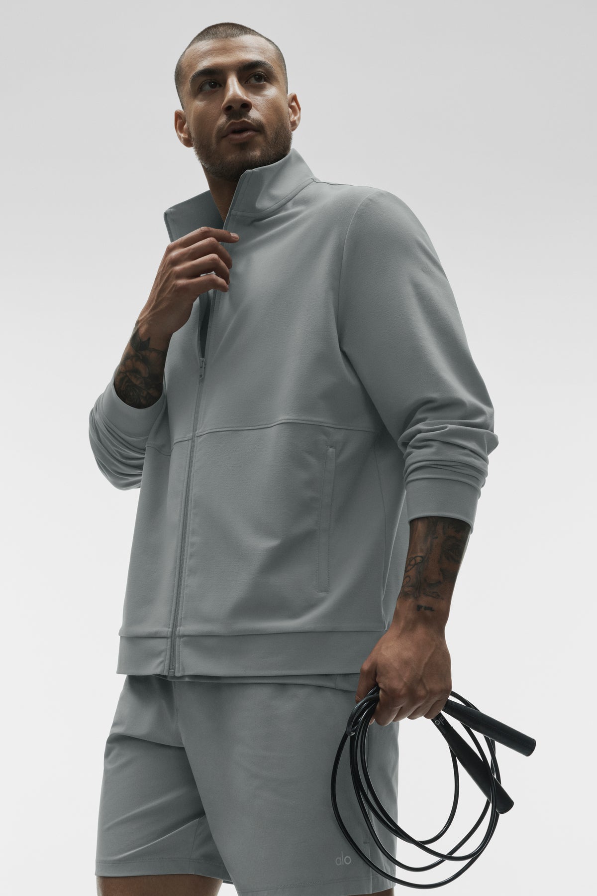 Conquer Max Mock-Neck Full-Zip - Monument--3