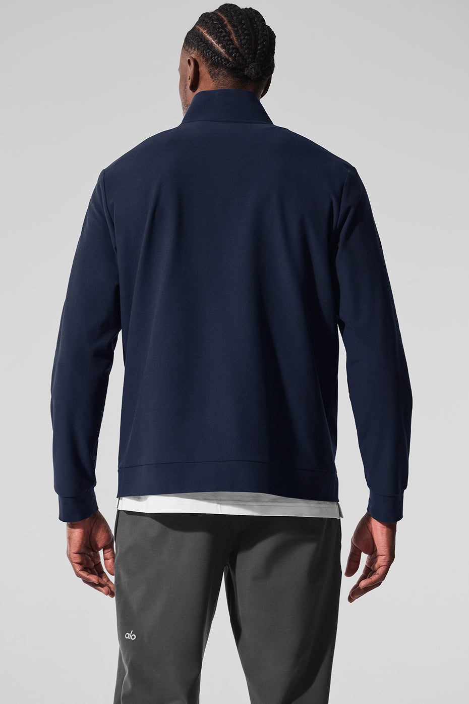 Conquer Max Mock Neck Full Zip - Navy--2