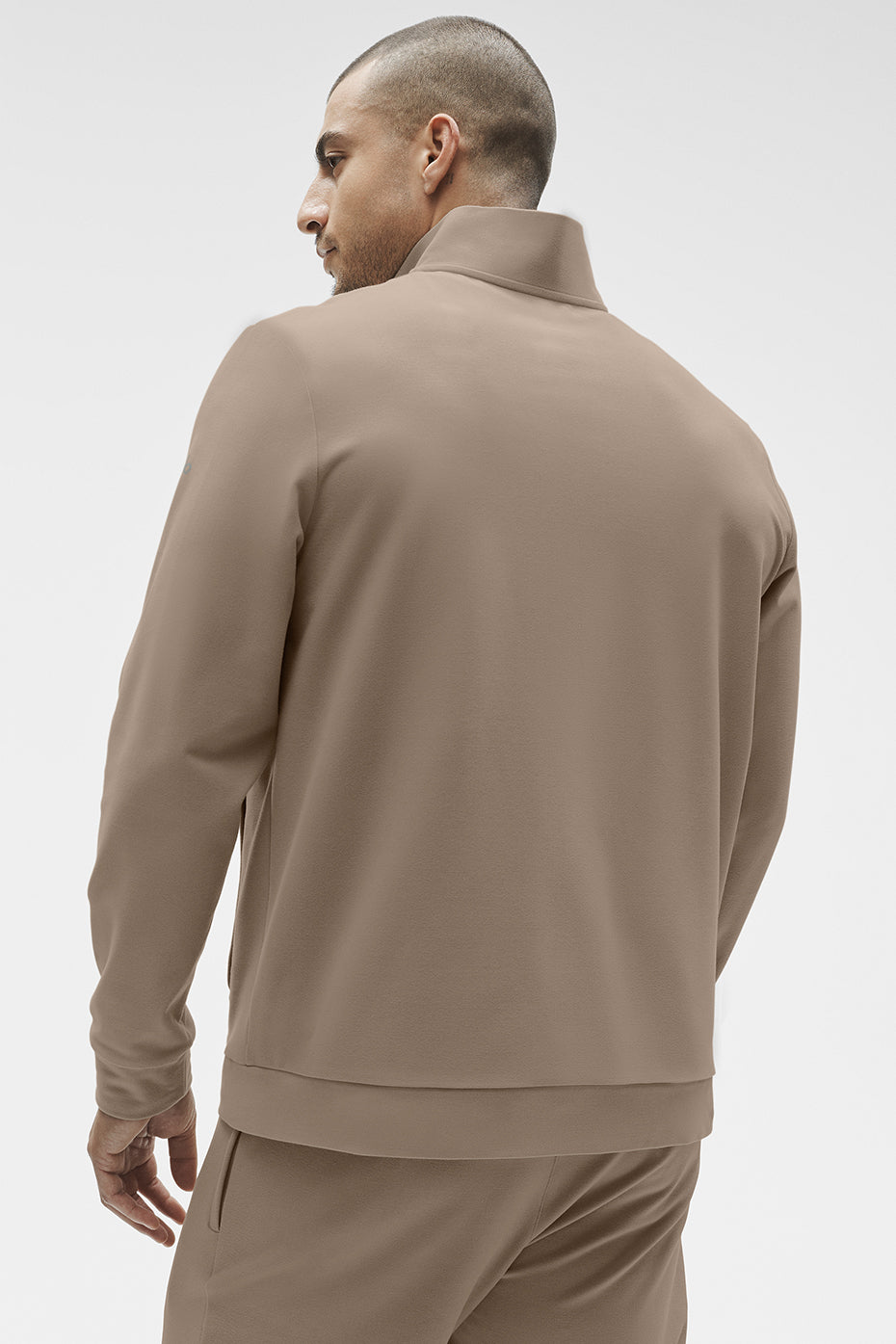 Conquer Max Mock Neck Full Zip - Gravel--1