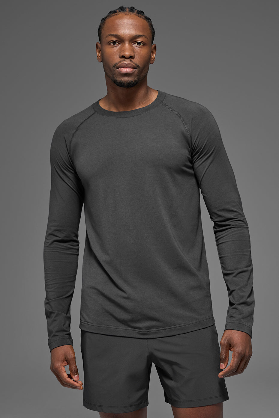 ALO Vapor Crewneck Long Sleeve - Anthracite--3