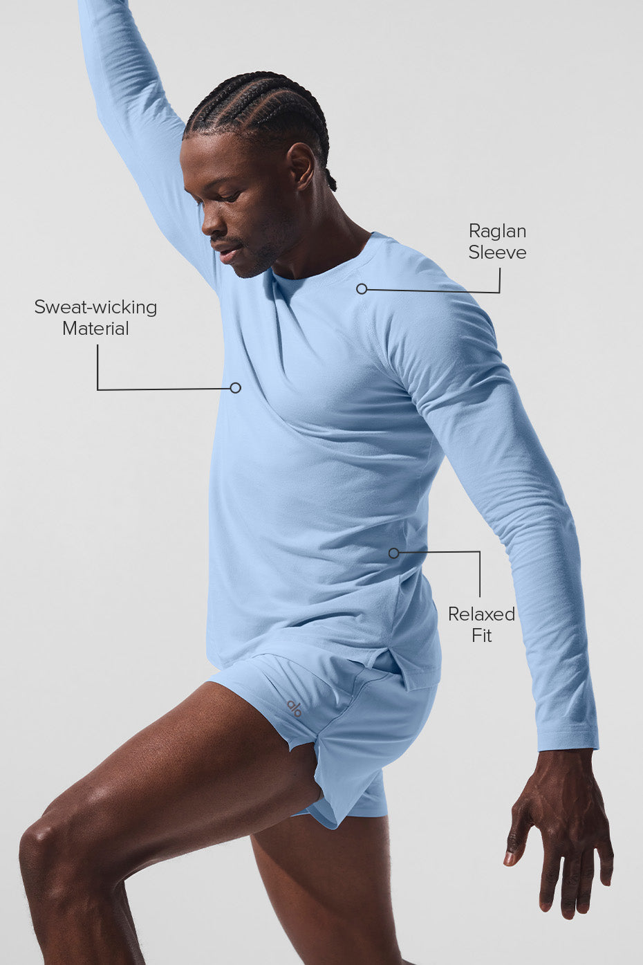 ALO Vapor Crewneck Long Sleeve - Seashell Blue--1