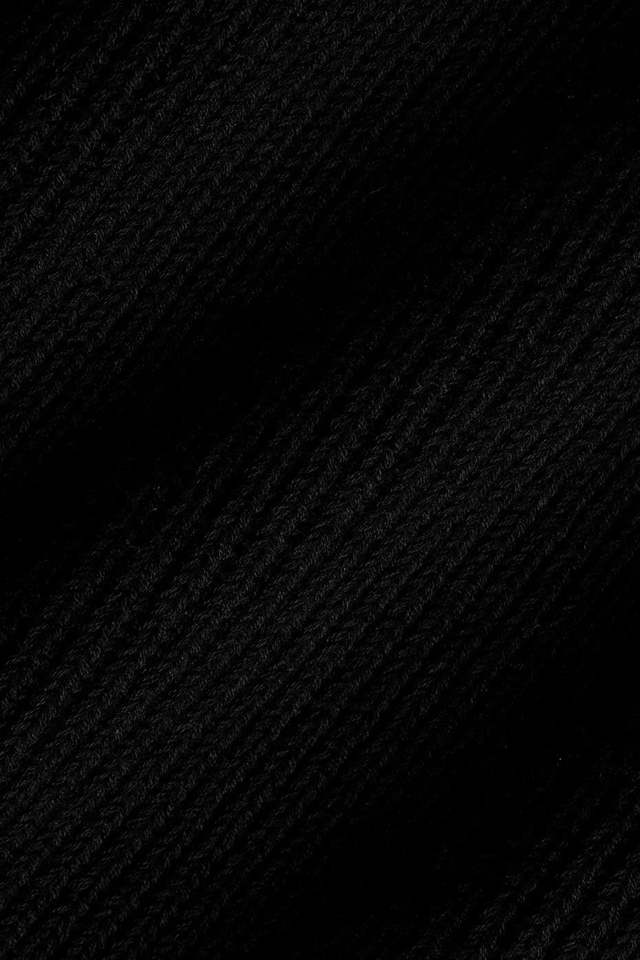 Domain Rib Knit Crew Sweater - Black--5