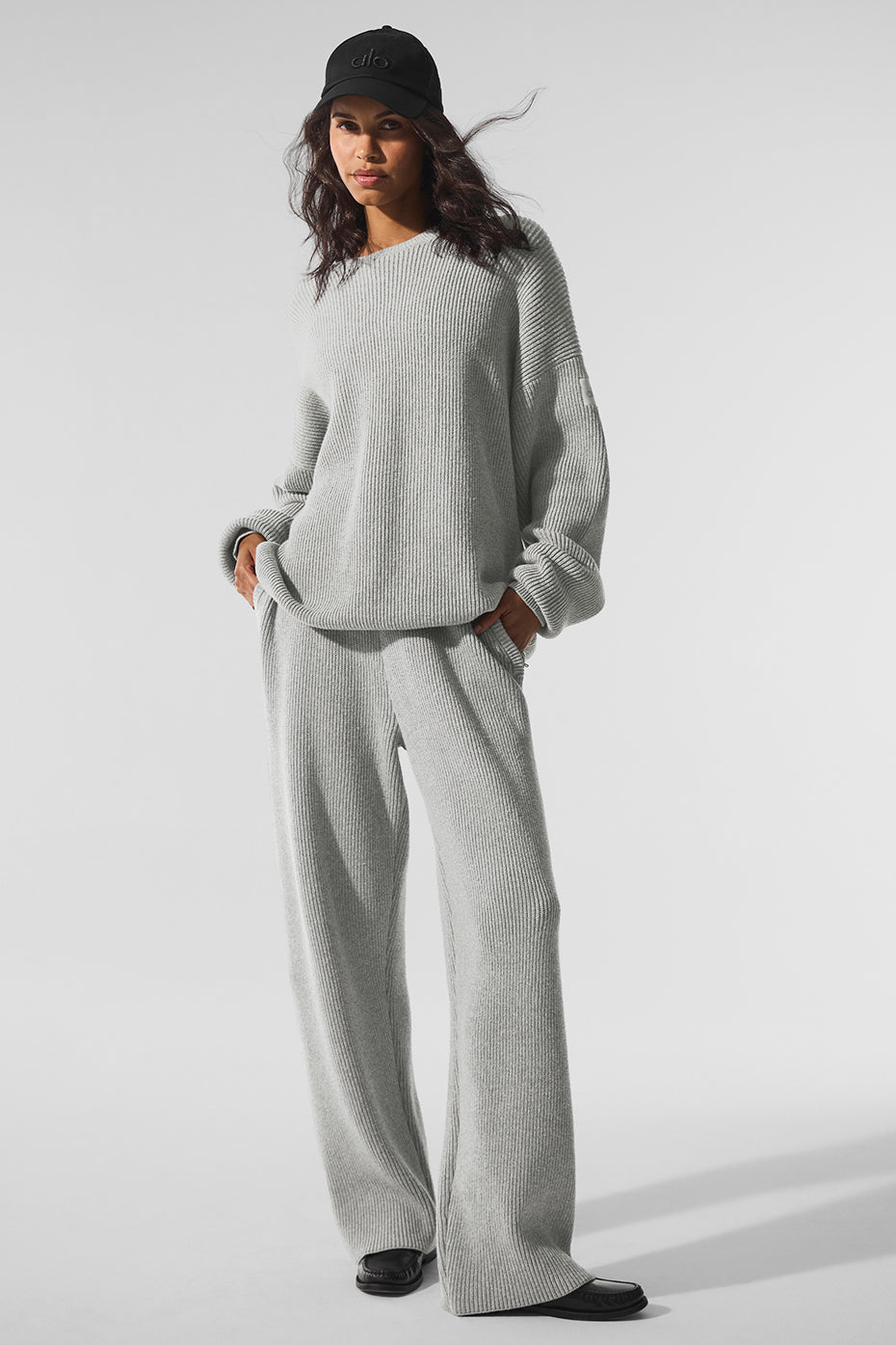 Domain Rib Knit Crew Sweater - Athletic Heather Grey--2