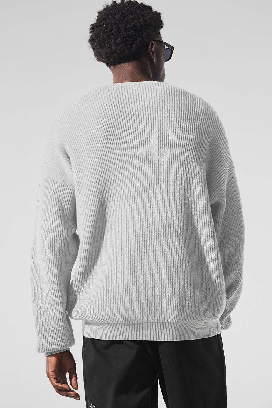 Domain Rib Knit Crew Sweater - Athletic Heather Grey--2
