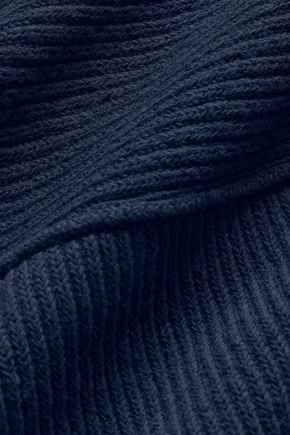 Domain Shift Rib Knit 1/4 Zip Sweater - Navy--5