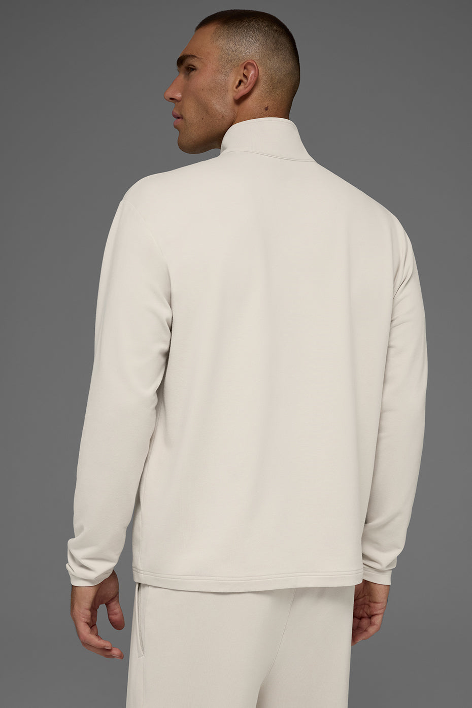 Double Take Long Sleeve 1/4 Zip - Bone--3