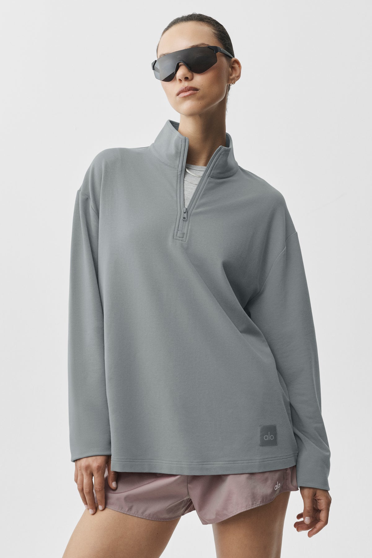 Double Take Long Sleeve 1/4 Zip - Monument--0