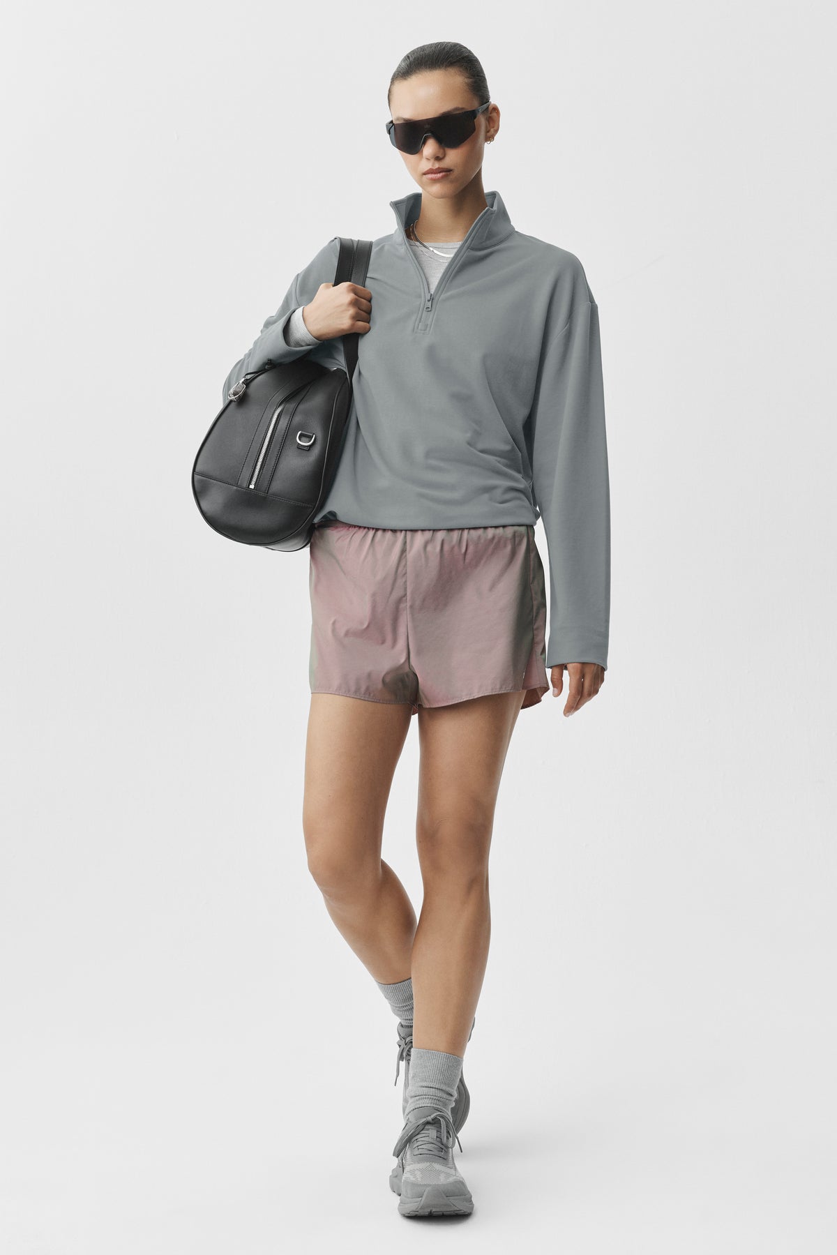Double Take Long Sleeve 1/4 Zip - Monument--3
