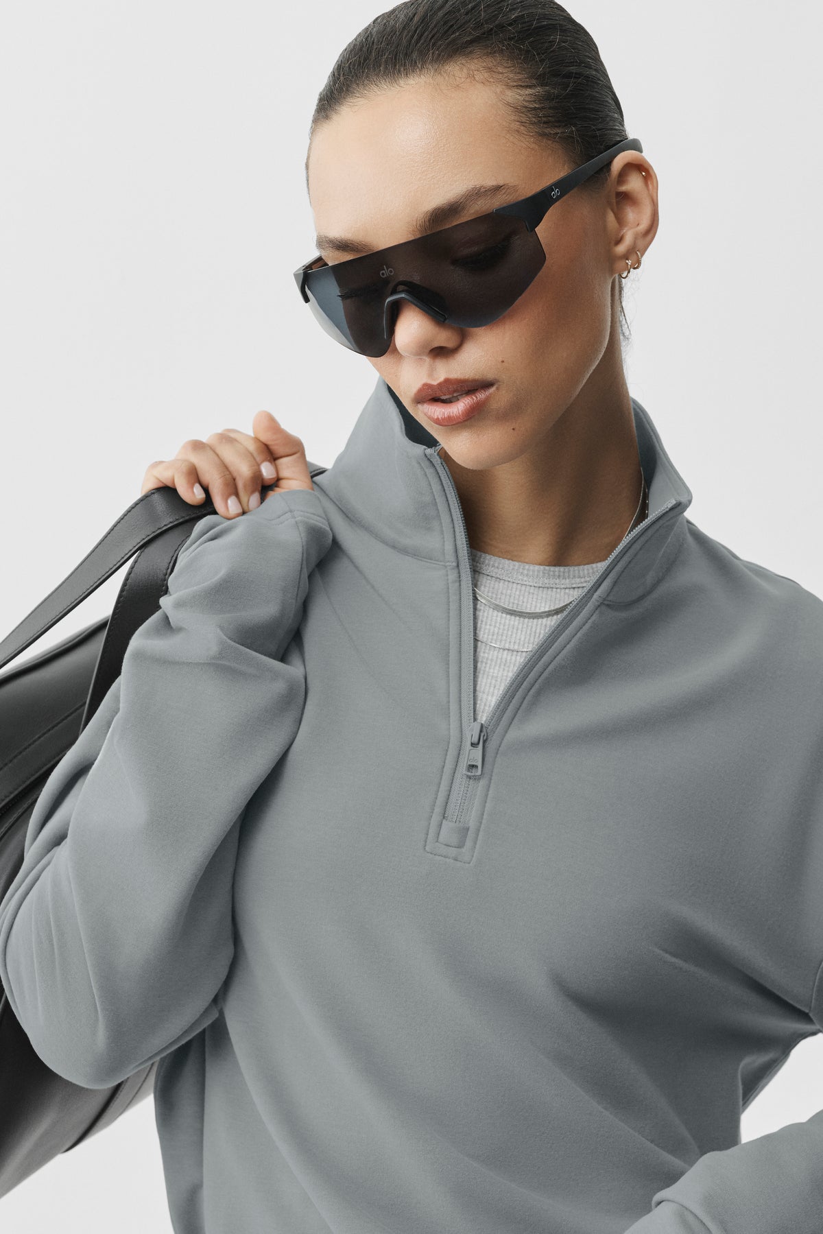 Double Take Long Sleeve 1/4 Zip - Monument--2