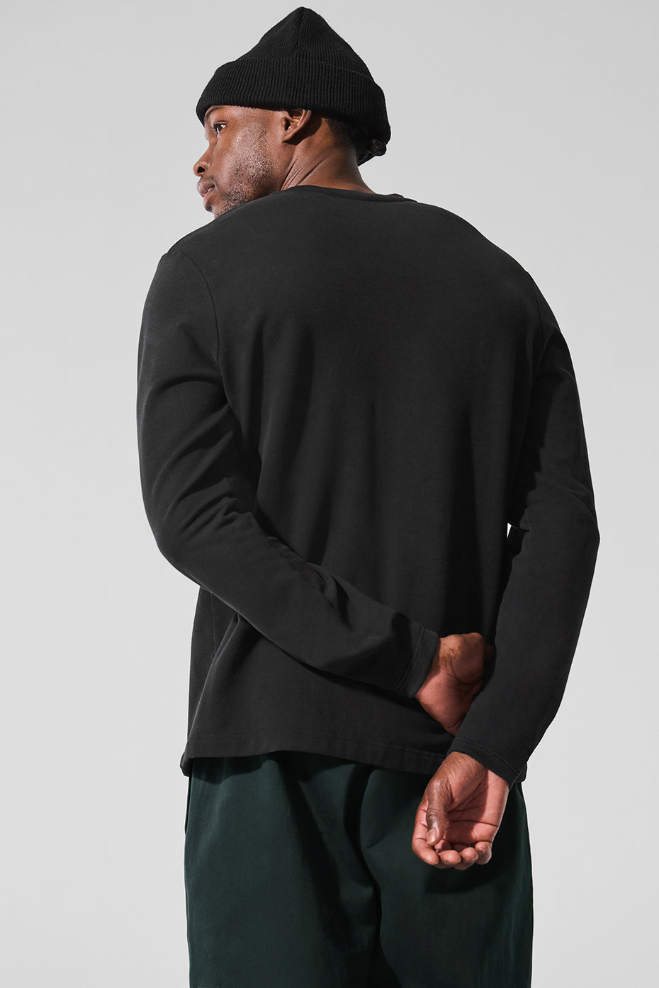 Double Take Long Sleeve Crew - Black--2