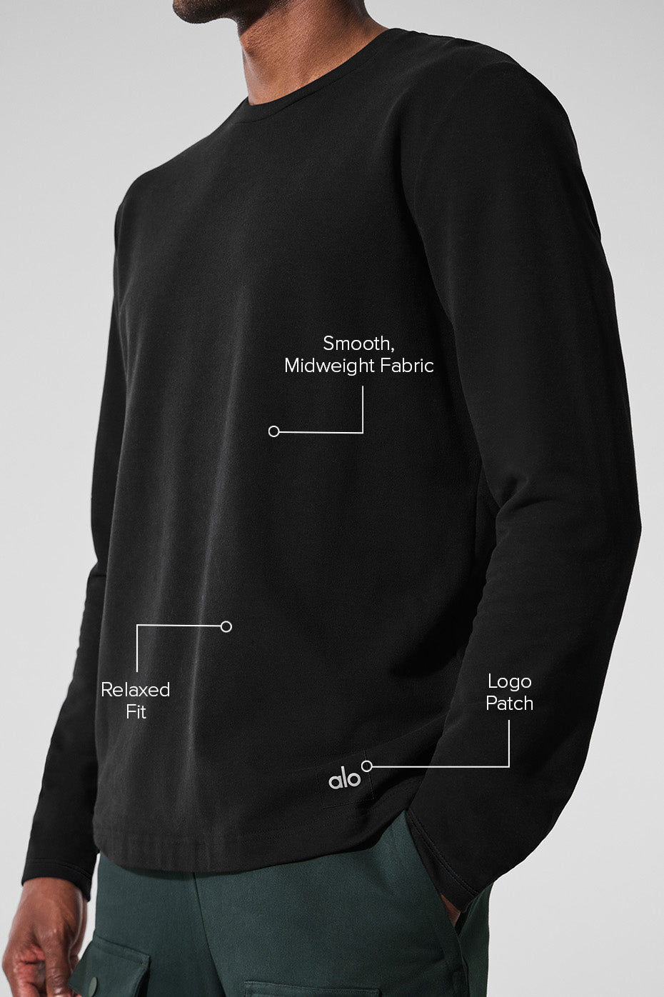 Double Take Long Sleeve Crew - Black--1