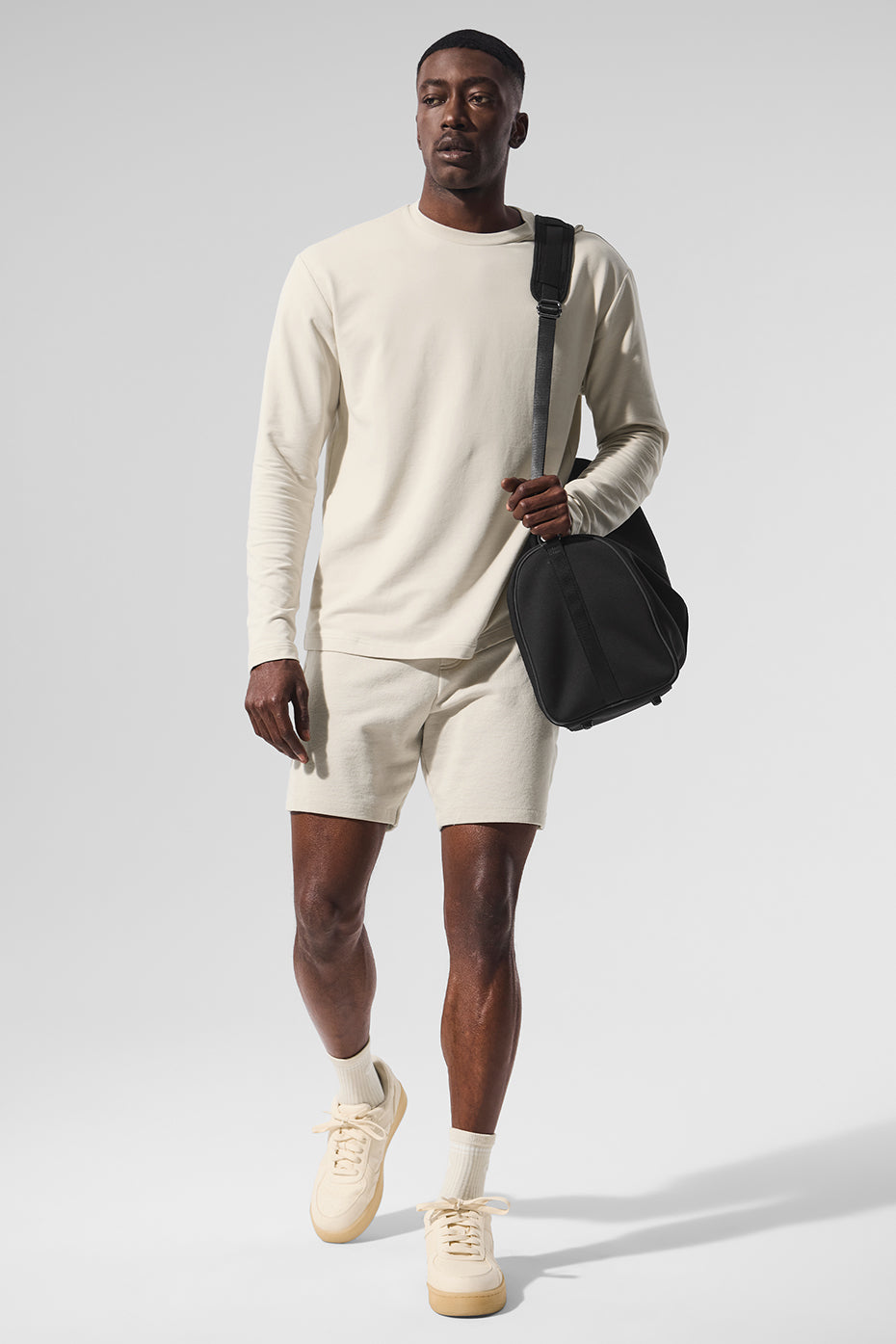 Double Take Long Sleeve Crew - Bone--0