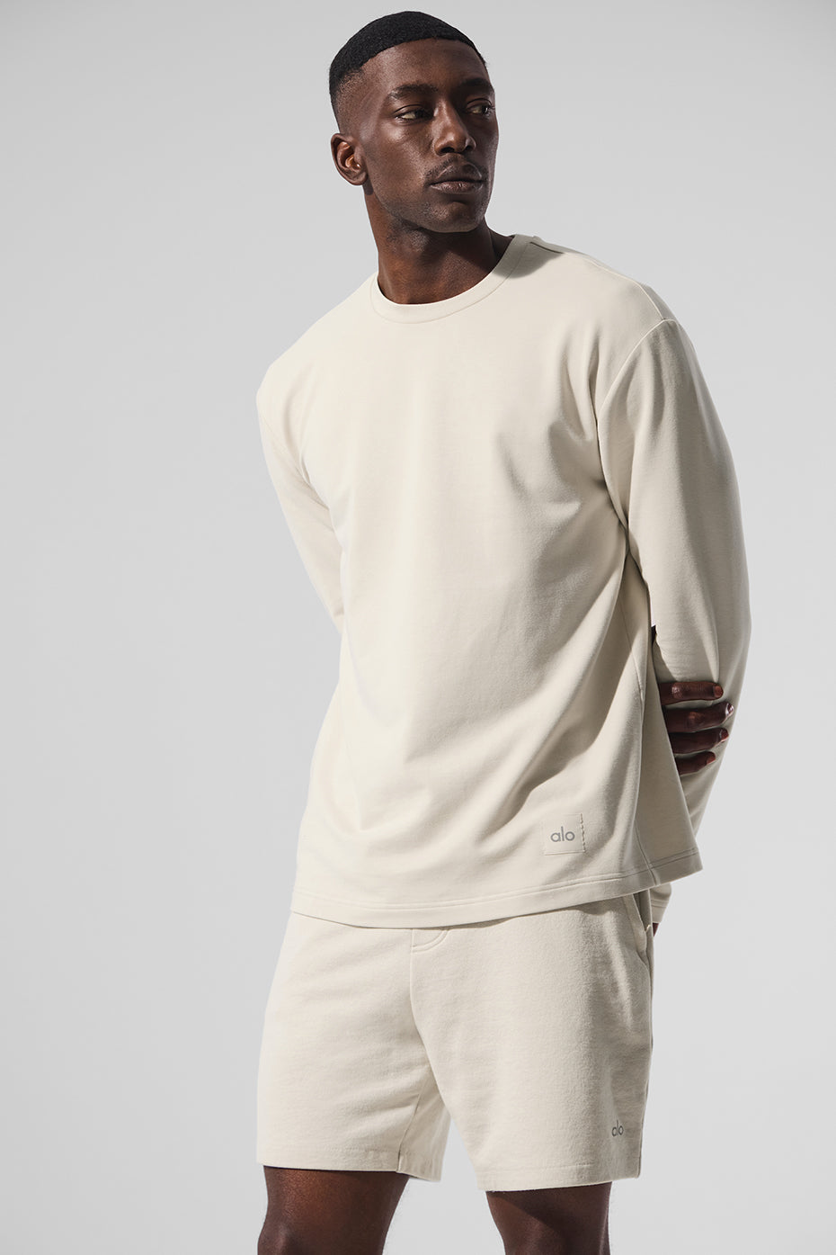 Double Take Long Sleeve Crew - Bone--2