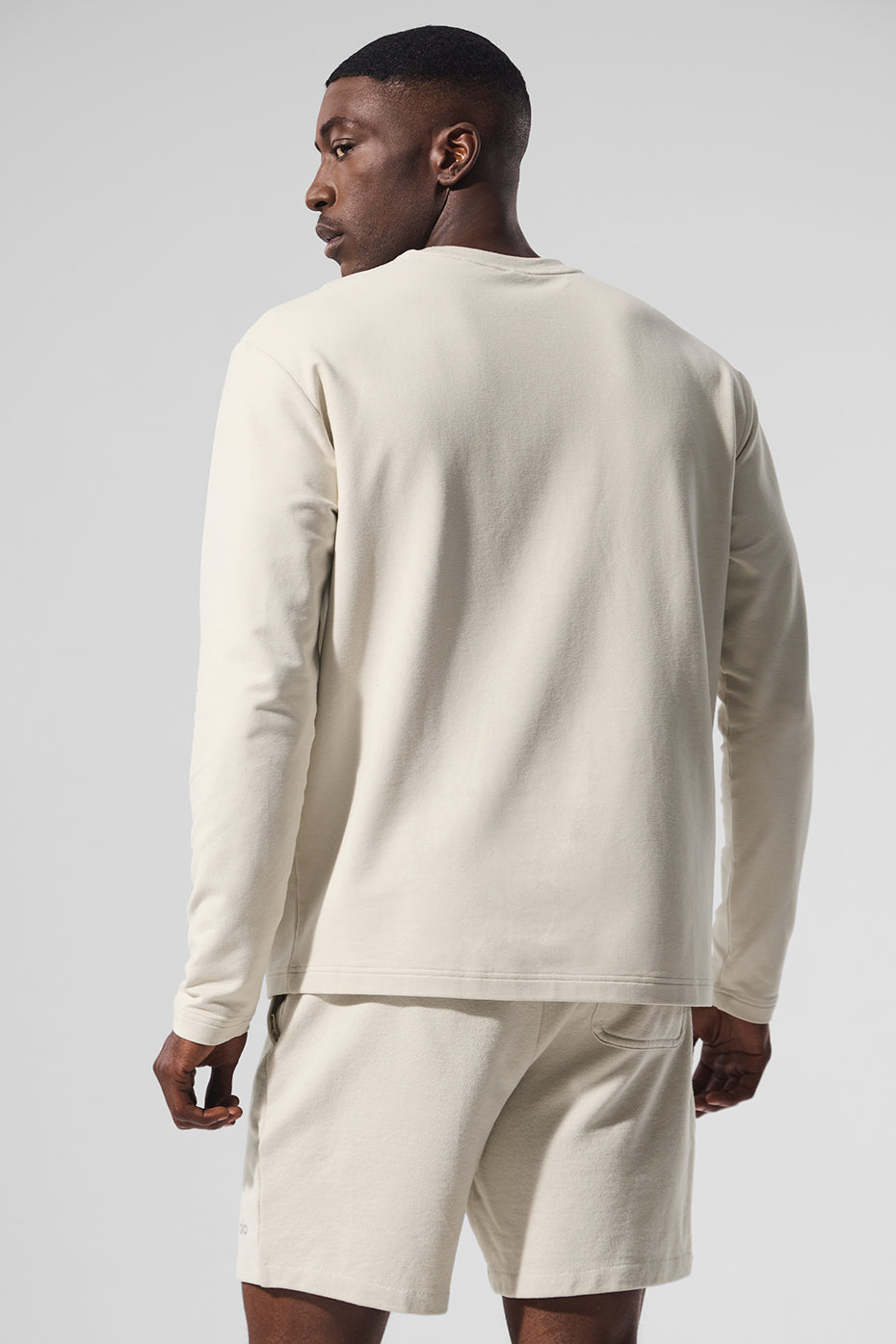 Double Take Long Sleeve Crew - Bone--3