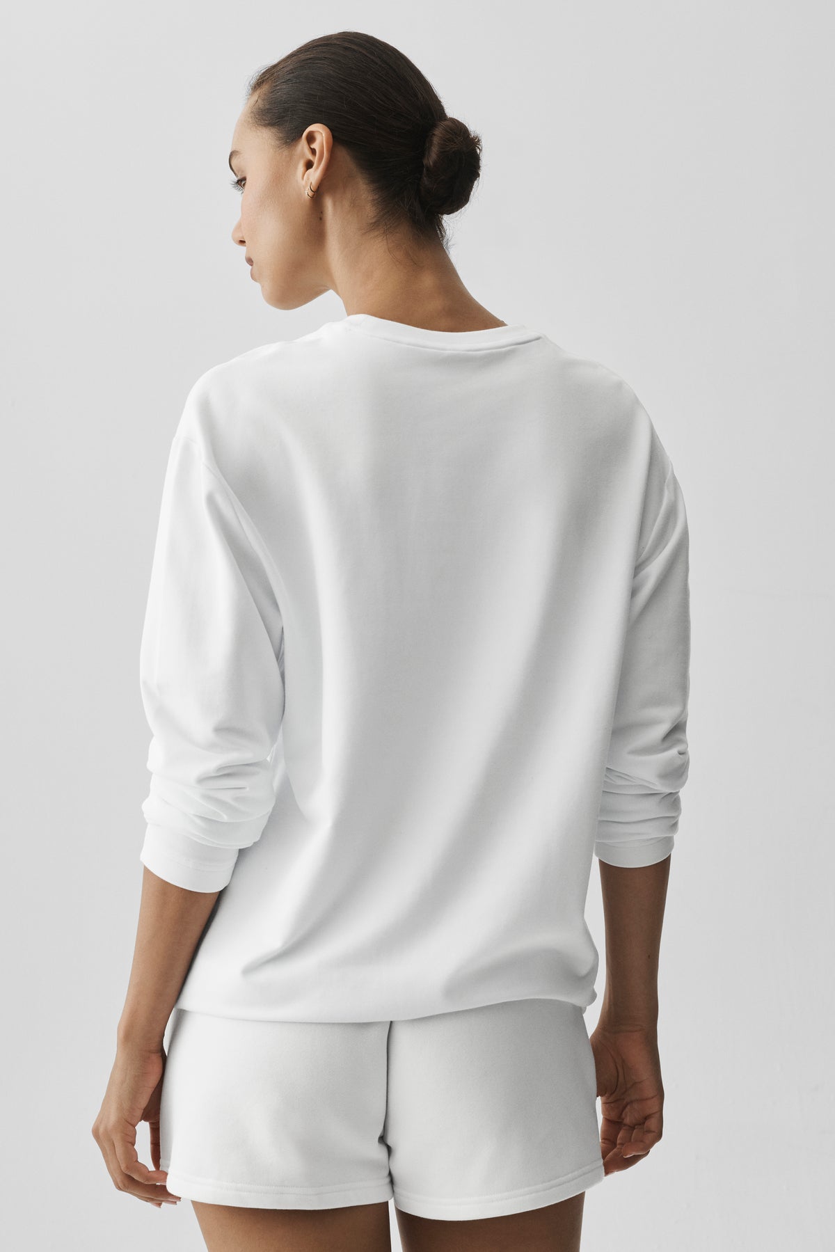 Double Take Long Sleeve Crew - White--1