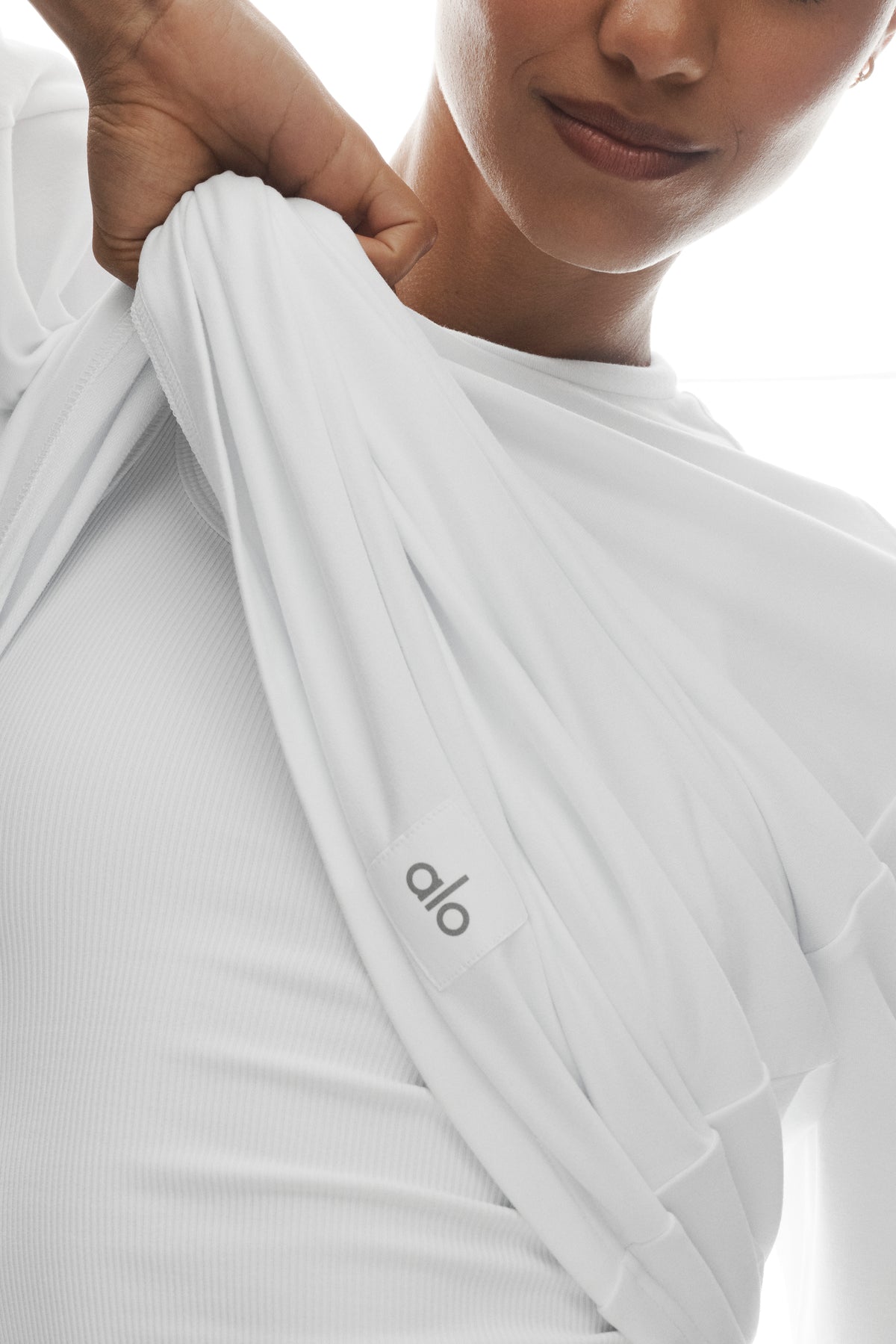 Double Take Long Sleeve Crew - White--3