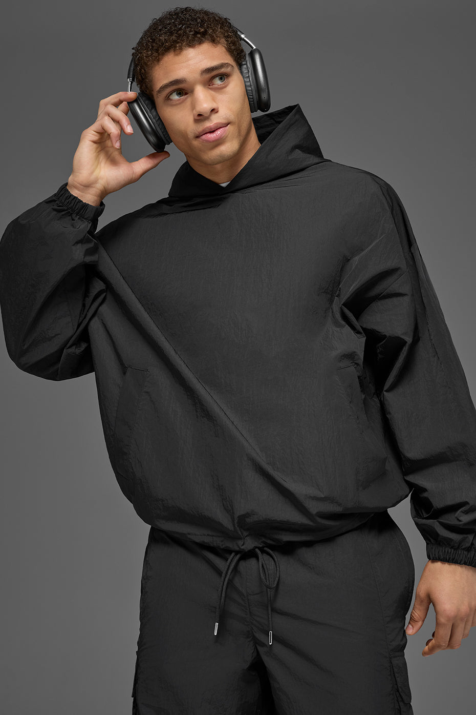 Axis Hooded Pullover - Black--0