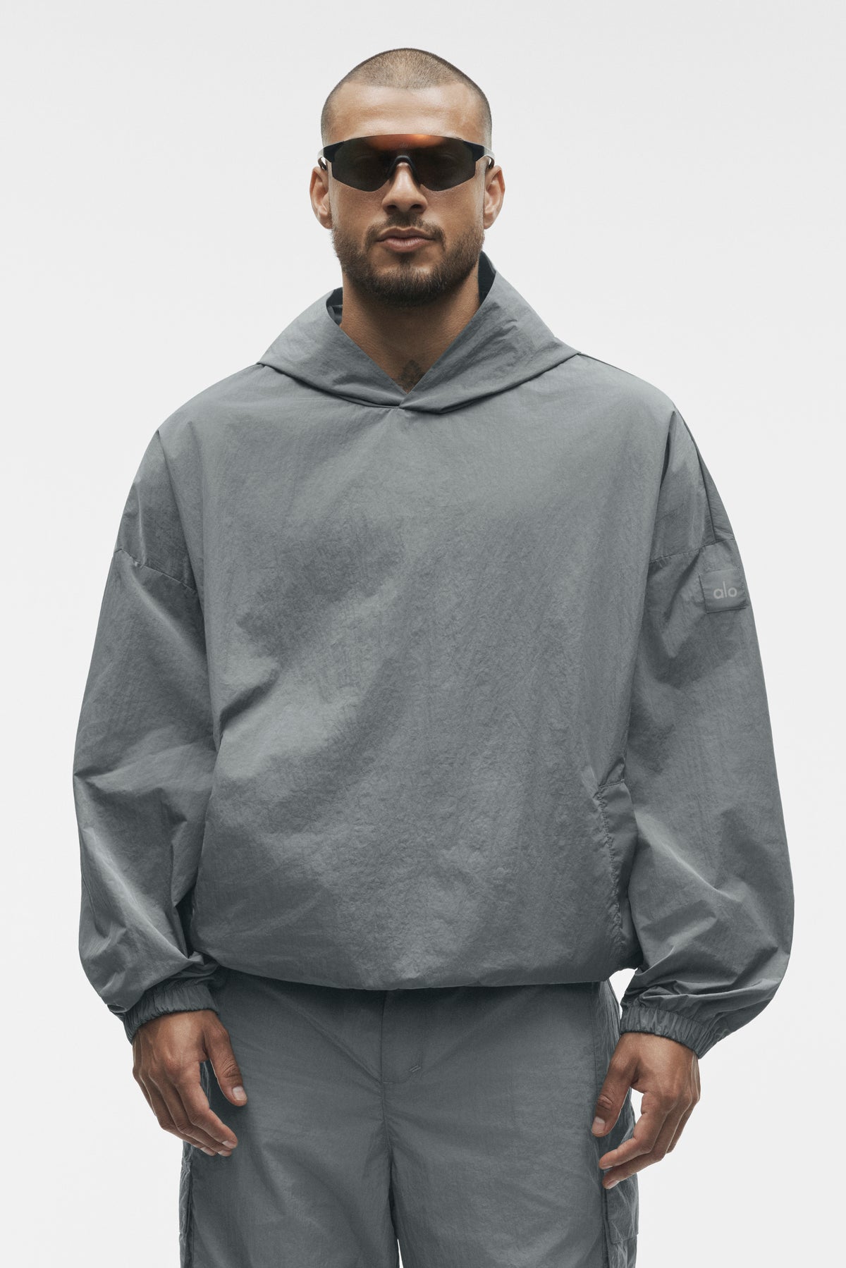 Axis Hooded Pullover - Monument--2