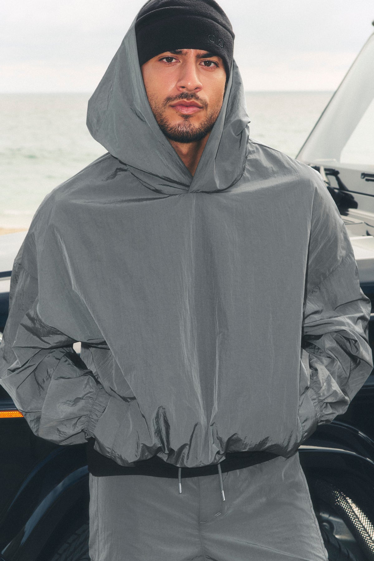 Axis Hooded Pullover - Monument--0