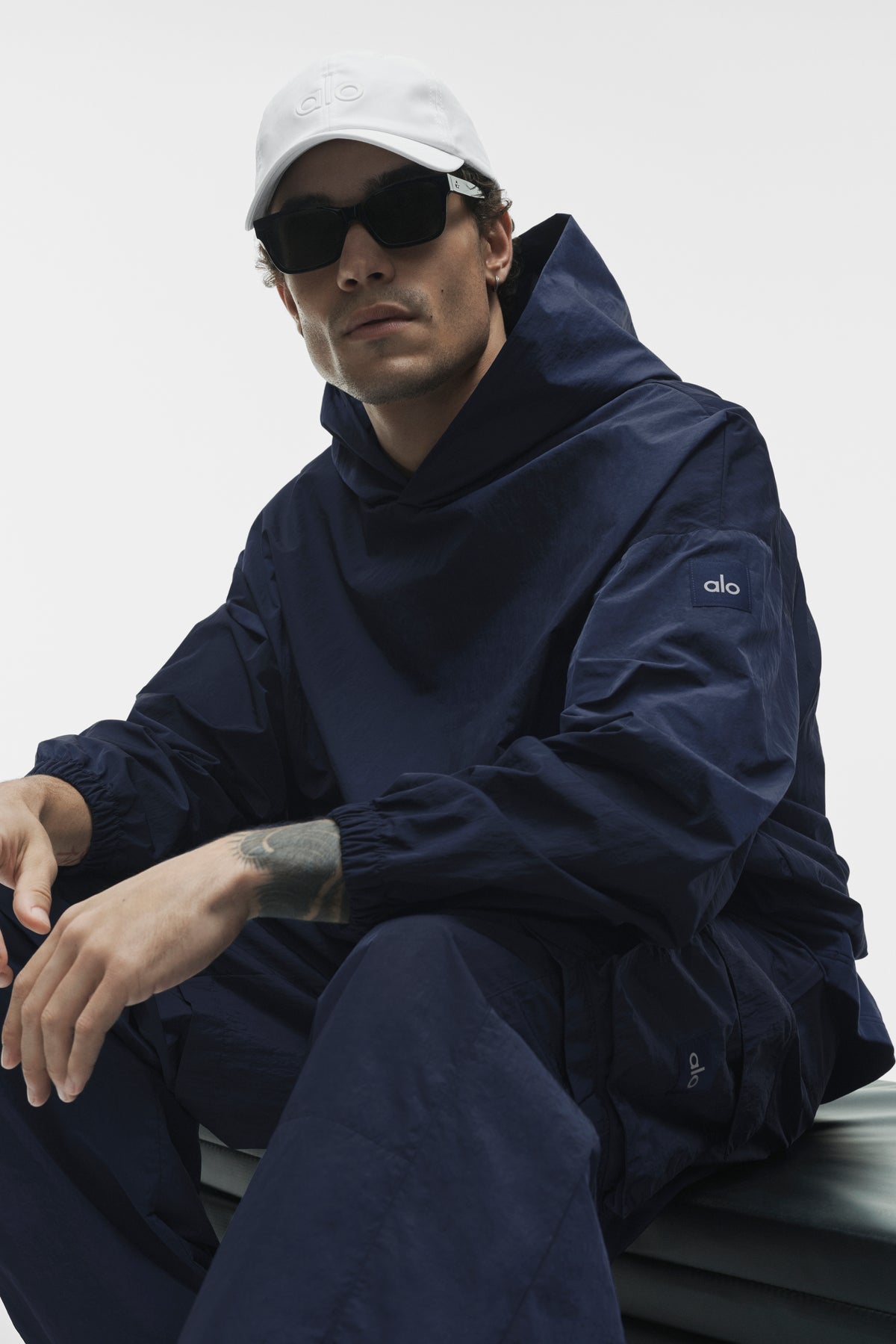 Axis Hooded Pullover - Navy--5