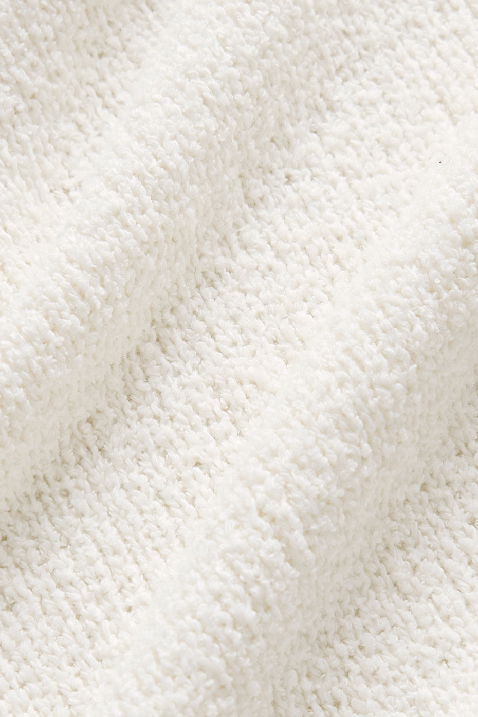 Textured Knit Long Sleeve Polo - Ivory--6
