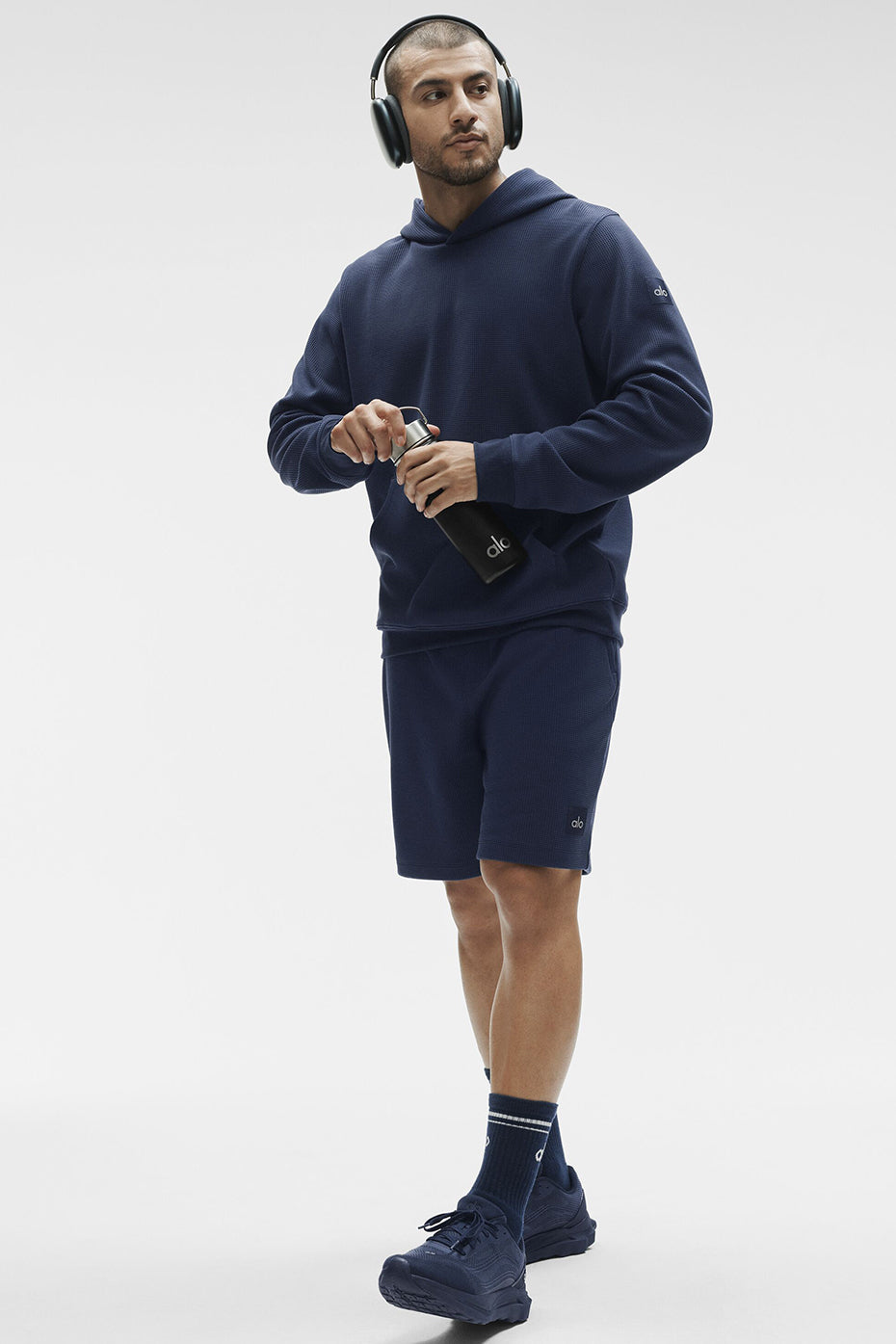 Waffle Lounge Hoodie - Navy--4