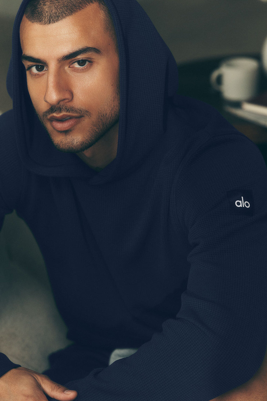 Waffle Lounge Hoodie - Navy--0