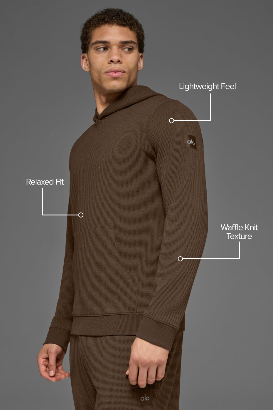 Waffle Lounge Hoodie - Espresso--1