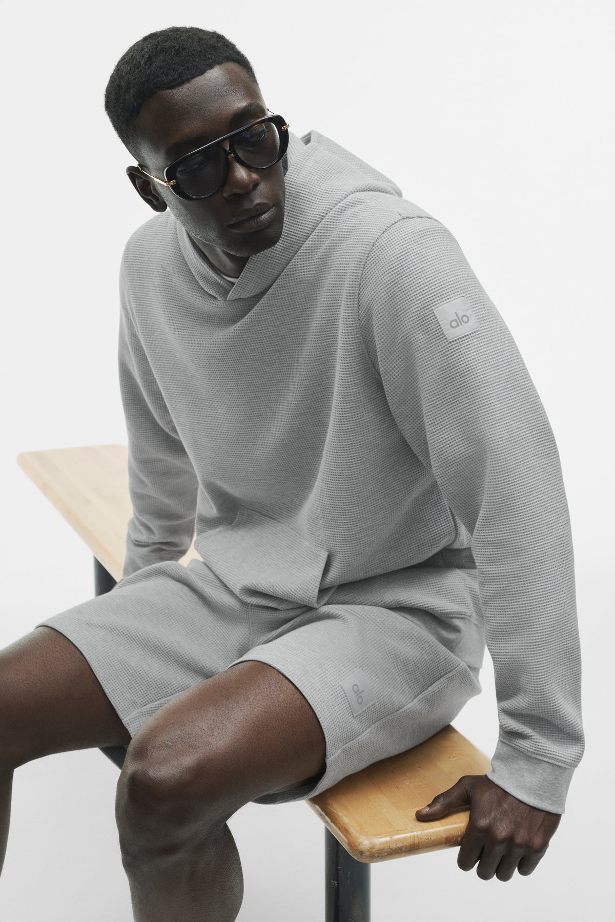 Waffle Lounge Hoodie - Athletic Heather Grey--0