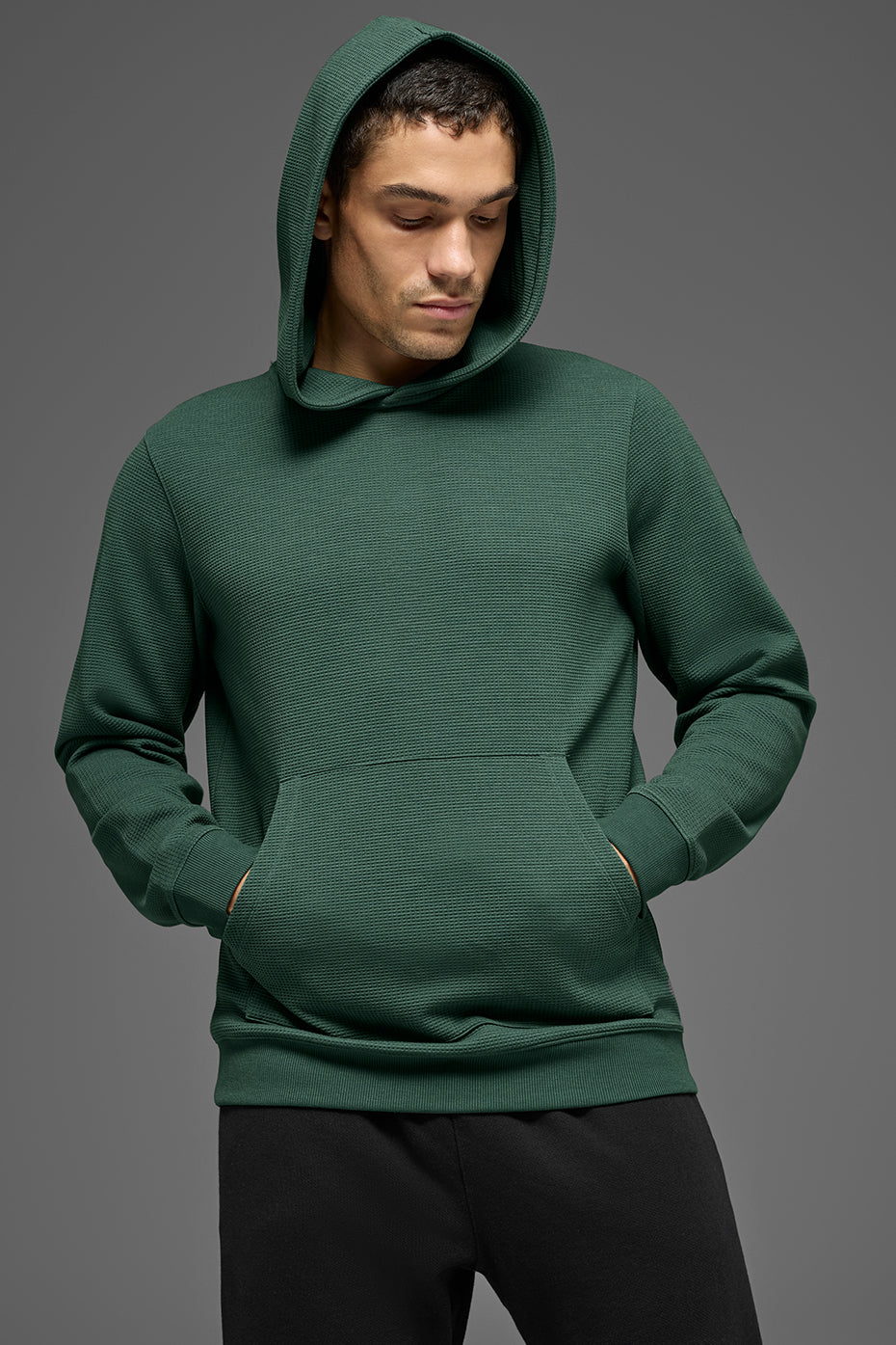 Waffle Lounge Hoodie - Clover Green--0